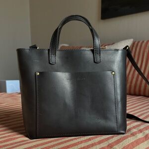 Portland Leather Sleek Black Bag